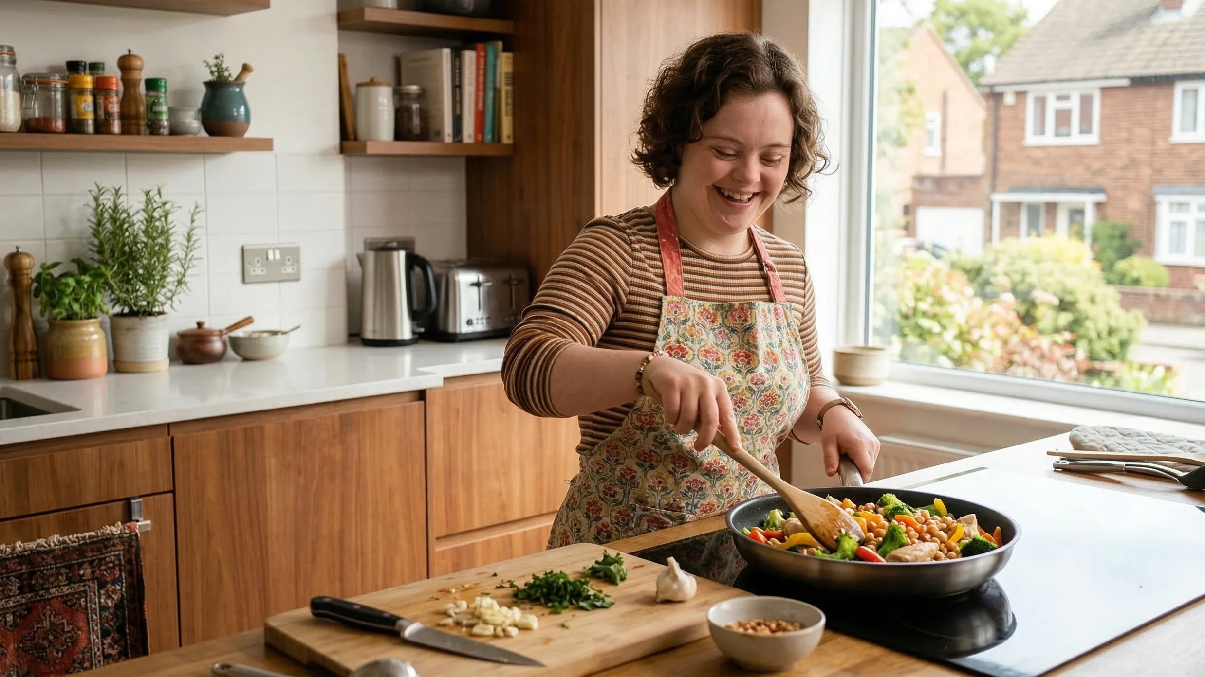 A diverse group of adults engaging in a community activity together